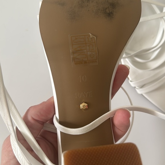 Raye Ibiza Heels White Size 10 - Picture 5 of 6